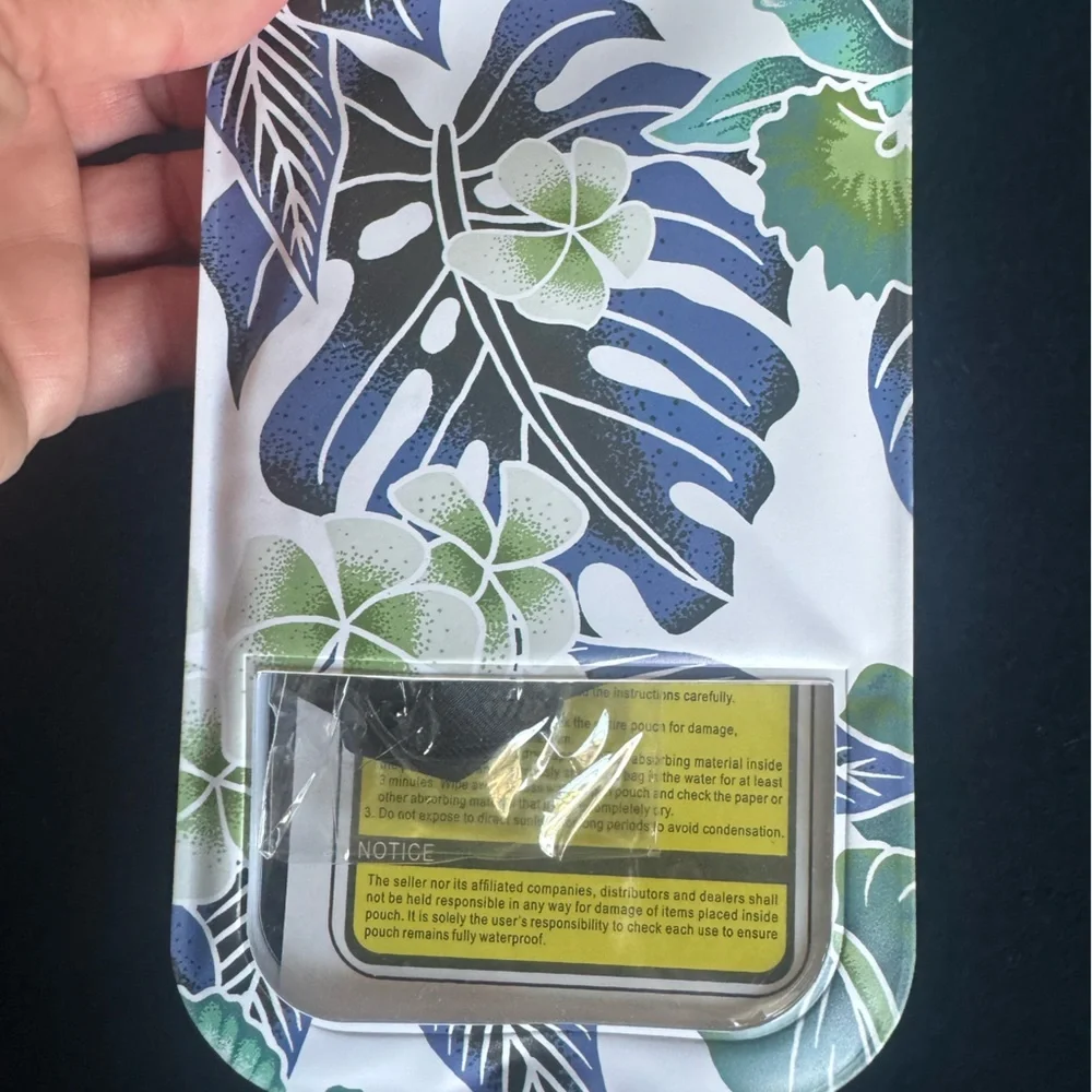 Hurley Blue &green tropical Waterproof Phone Case W/ removable lanyard:cute/safe